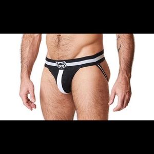 Hard2Find PreLoved Nasty Pig Pushback Jock - Black & White - Size Large